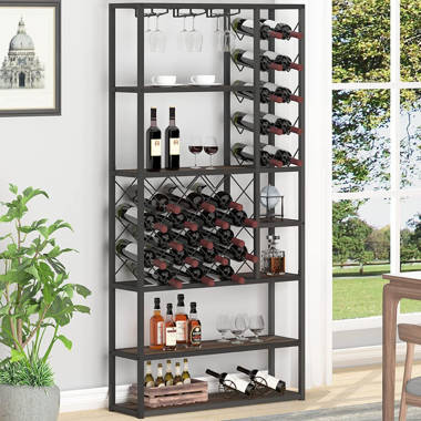 Freestanding oak 2025 wine rack